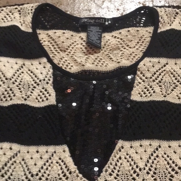 Women’s Living Doll Sparkly Knit Sweater - Picture 2 of 8